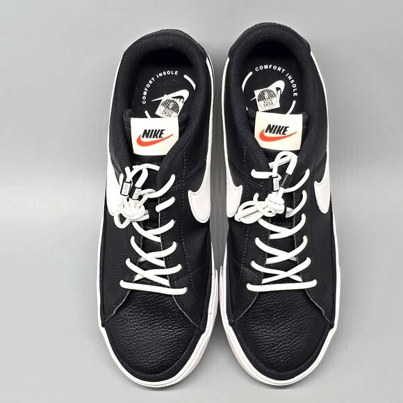 Nike Court Legacy Black Lace Up Casual Comfort Sneakers CU4150-002 Men's Size 9 - Picture 10 of 12